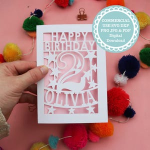 2. Geburtstag SVG Karte