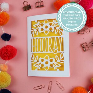 Celebration Insert Card SVG Template – Commercial Use, Cricut-Compatible, Digital Download for Gift or Card