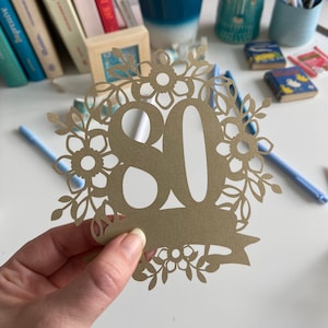 Papercut Template 80 Floral Wreath for Commercial Use, Birthday Gift Digital Download SVG PDF PNG Jpeg