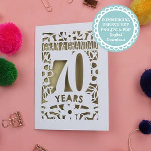 Modelo de cartão de papel recortado para Cricut SVG, uso comercial permitido, download instantâneo