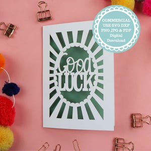 Good Luck Card SVG-Datei für Cricut oder Laserschneiden