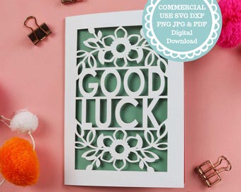 Good Luck Card SVG File For Cricut or Laser Cutting