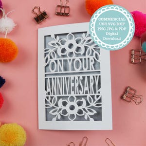 Anniversary Card SVG for Cricut or Laser Cutting