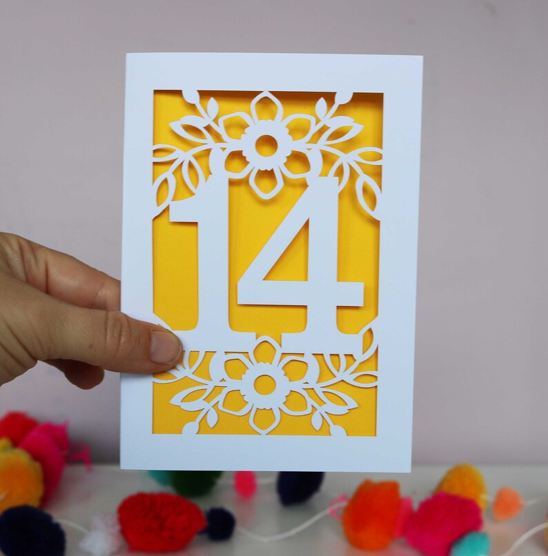 14th Birthday Card Cricut SVG, Laser Cut Card Files - Etsy