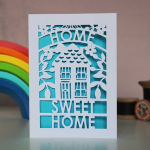SVG PDF Home Sweet Home Card Papercut Template, SVG File for Cricut, Digital Download image 2