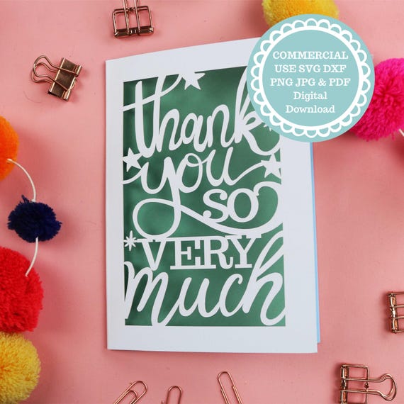 Thank You Card SVG File for Cricut