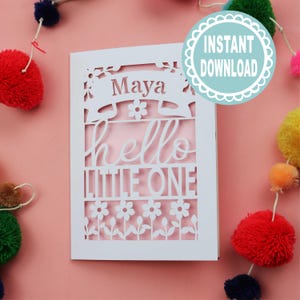Modèle de carte de bébé Cricut - Insert de cartes SVG pour nouveau bébé