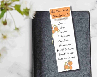 Fruit of the Spirit bookmark Printable Digital Download Bible Bookmark