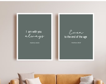 Impresión minimalista de versículos bíblicos, arte cristiano moderno para pared (descarga digital)