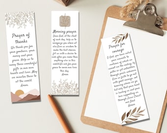 Marcadores de oración (juego de 4), regalo cristiano (descarga digital)