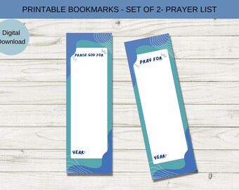 Marcadores de lista de alabanza y oración, juego de 2 (descarga digital)