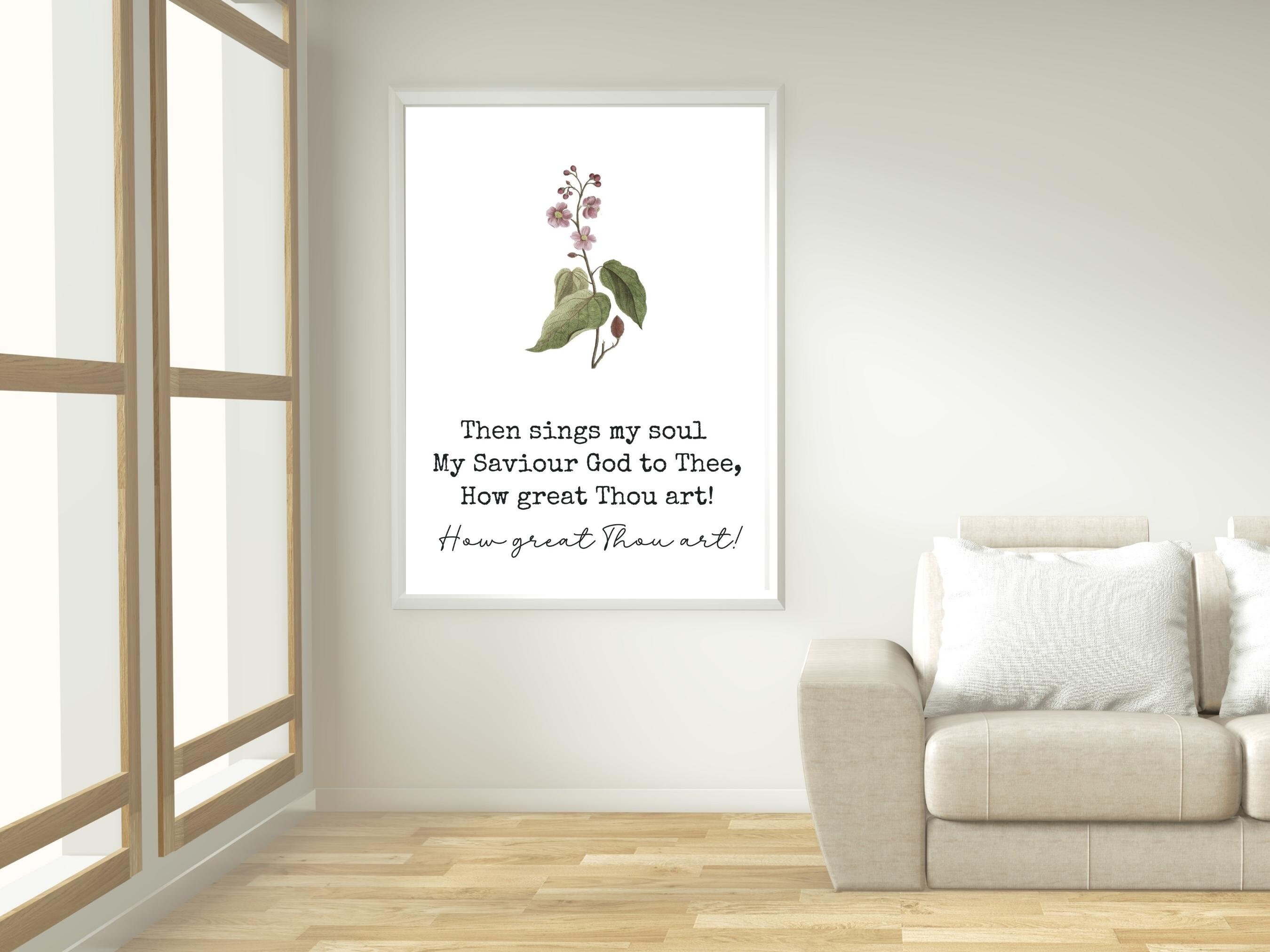 Christian Song Lyrics Wall Art Printable Modern Christian Art, How ...