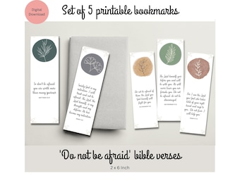 DRUCKBARE Bibel Vers Lesezeichen SET von 5 Boho Lesezeichen Schrift Lesezeichen digital