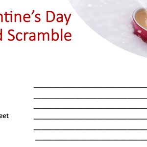 Valentine&#39;s Day Word Scramble