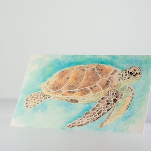 Sea Turtle Watercolour Greeting Card