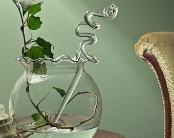 Clear Glass Plant Wand for Vining Houseplants