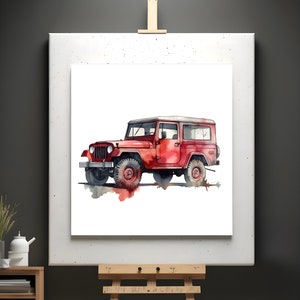 Watercolor Classic Jeep Prints – Set of 6, Nursery Decor (digital ...