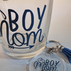 jongen moeder mok en sleutelhanger set