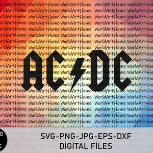 AC/DC | Back in Black SVG, Png, Eps, Dxf, Jpg