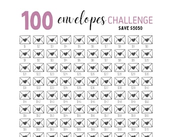 100 Envelope Challenge | Savings Challenge Printable | Saving Challenge | Saving Challenge Envelopes | Money Saving Challenge | 5000 Savings
