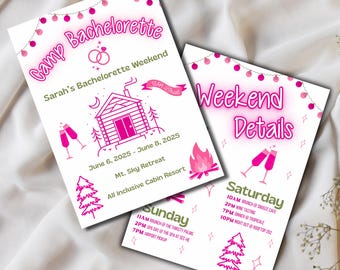Camp Bachelorette Party Invitation Template | Downloadable Bachelorette Party Invite | Bachelorette Party Invitation | Printable Invitation