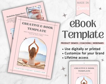 Modello eBook - Modello cartella di lavoro - Modello eBook Canva - Modello corso - Modelli coaching - Webinar - Diario del benessere - Personalizzabile