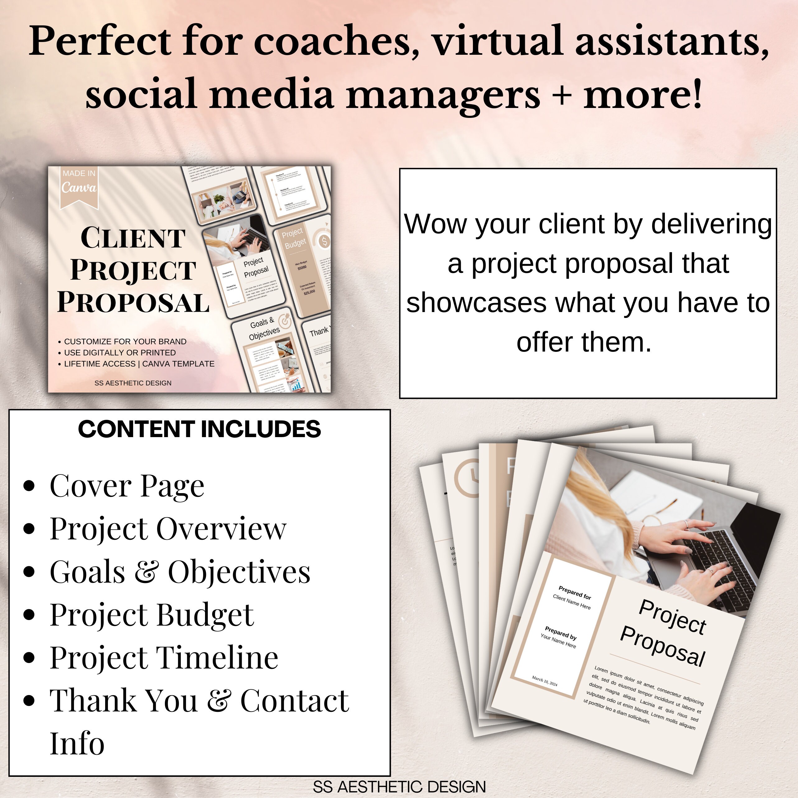 Project Proposal Template | Project Management | Virtual Assistant ...