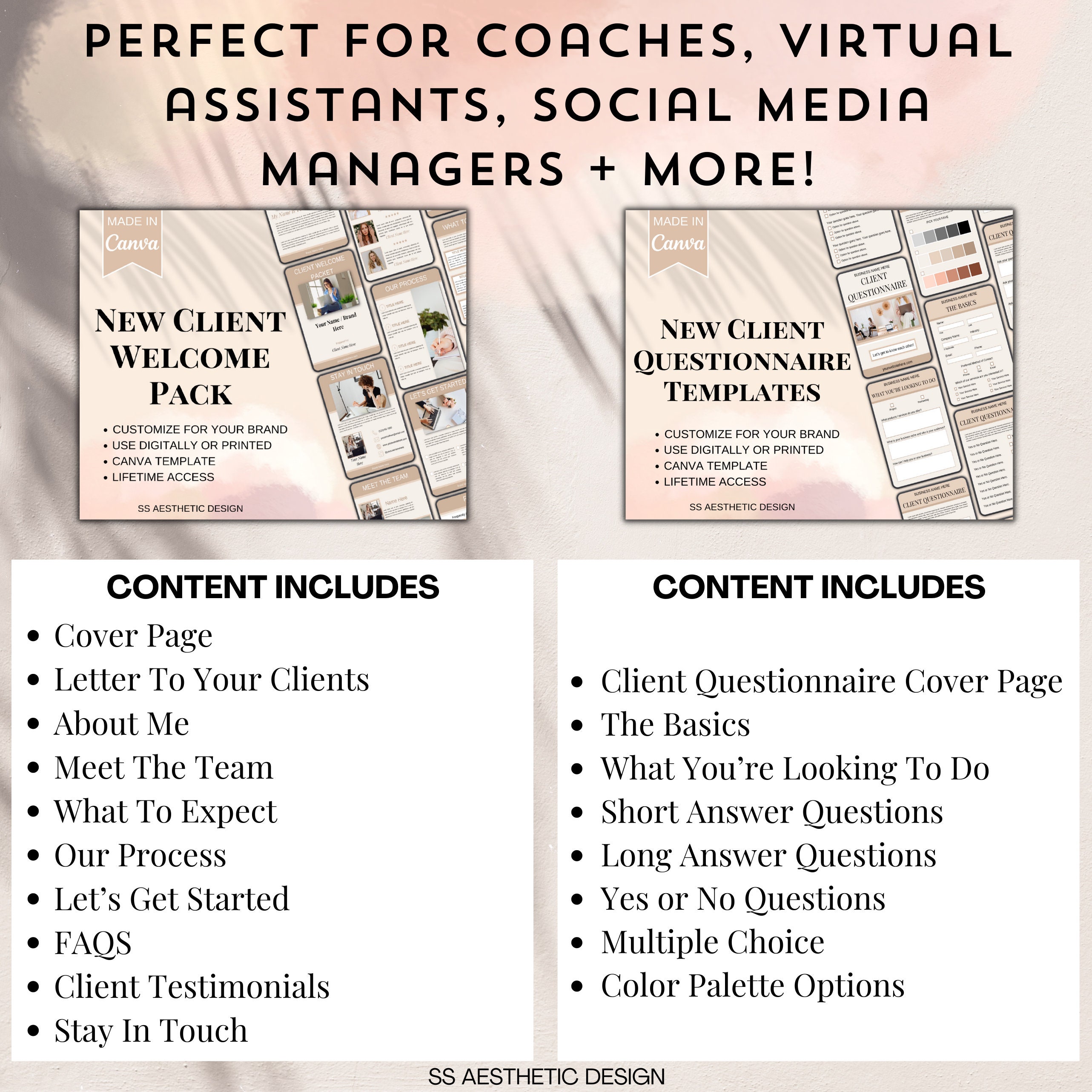 New Client Onboarding Bundle | Virtual Assistant | Social Media Manager ...