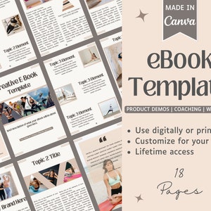 eBook Template | Workbook Template | eBook Template Canva | Coaching Templates | Course Template | Catalog Template | Canva Template | eBook
