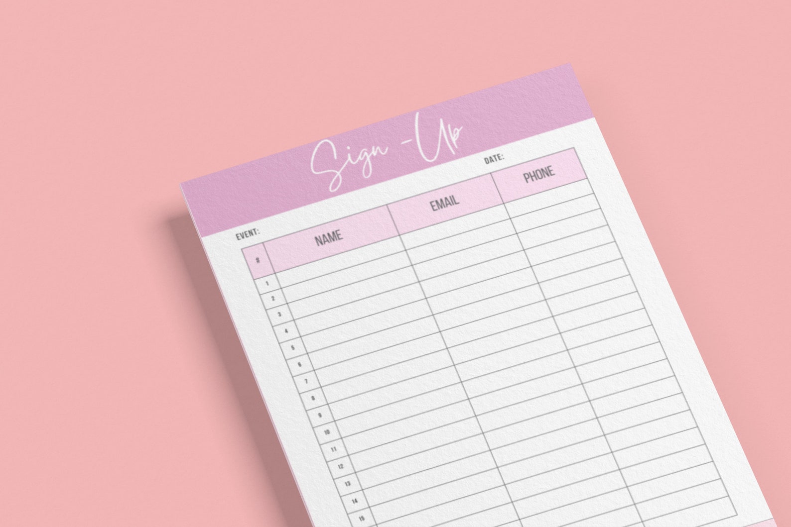 Editable Sign up Sheet. Sign up Sheet Template. Event Sign Up. Canva Template. PDF. Sign up