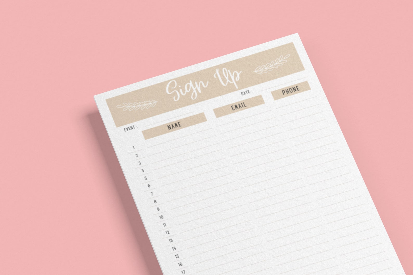 Editable Sign up Sheet. Sign up Sheet Template. Event Sign Up. Canva ...