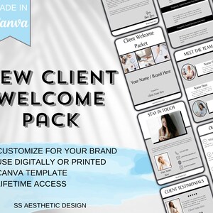 New Client Welcome Packet | Virtual Assistant | Social Media Manager | Business Plan | Client Gifts | Client Welcome | Client Onboarding