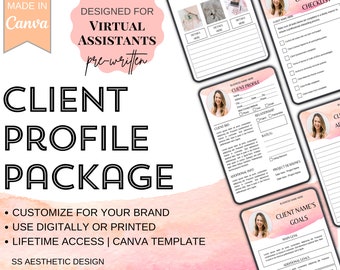 Virtual Assistant Client Profile Package | Client Onboarding | Virtual Assistant | VA Business | Client Profile for Virtual Assistants