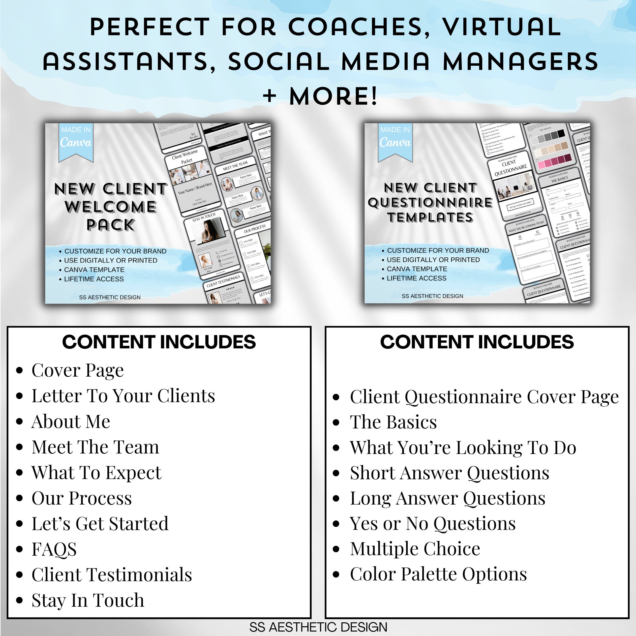 New Client Onboarding Bundle | Virtual Assistant | Social Media Manager ...