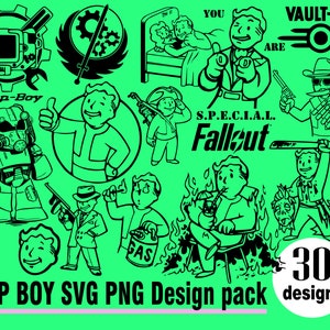 Pip Boy SVG PNG 30 Design Pack Fallout Video game Gaming Bethesda Fallout New vegas Vault tec Bumper stickers window decals svg png design