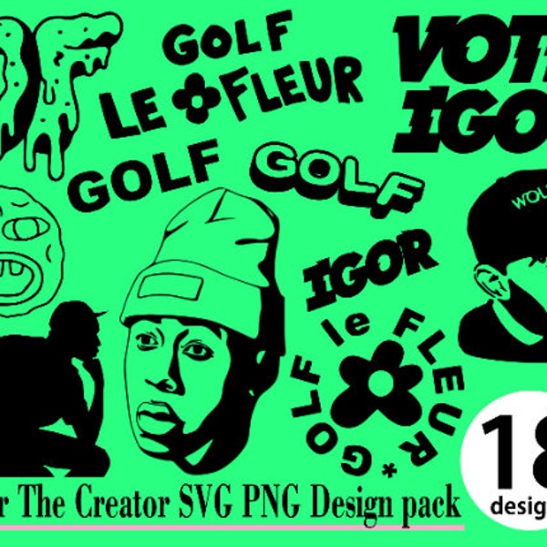 Tyler the Creator SVG PNG 18 Design Pack asap odd future asap rocky golf wang flower boy cherry bomb hip hop bumper stickers window decal