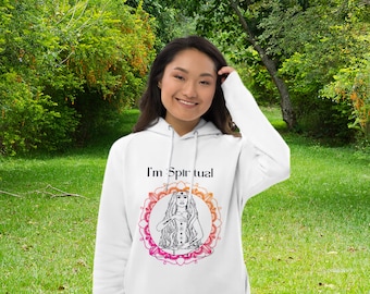 White pullover hoodie for women, i'm spiritual