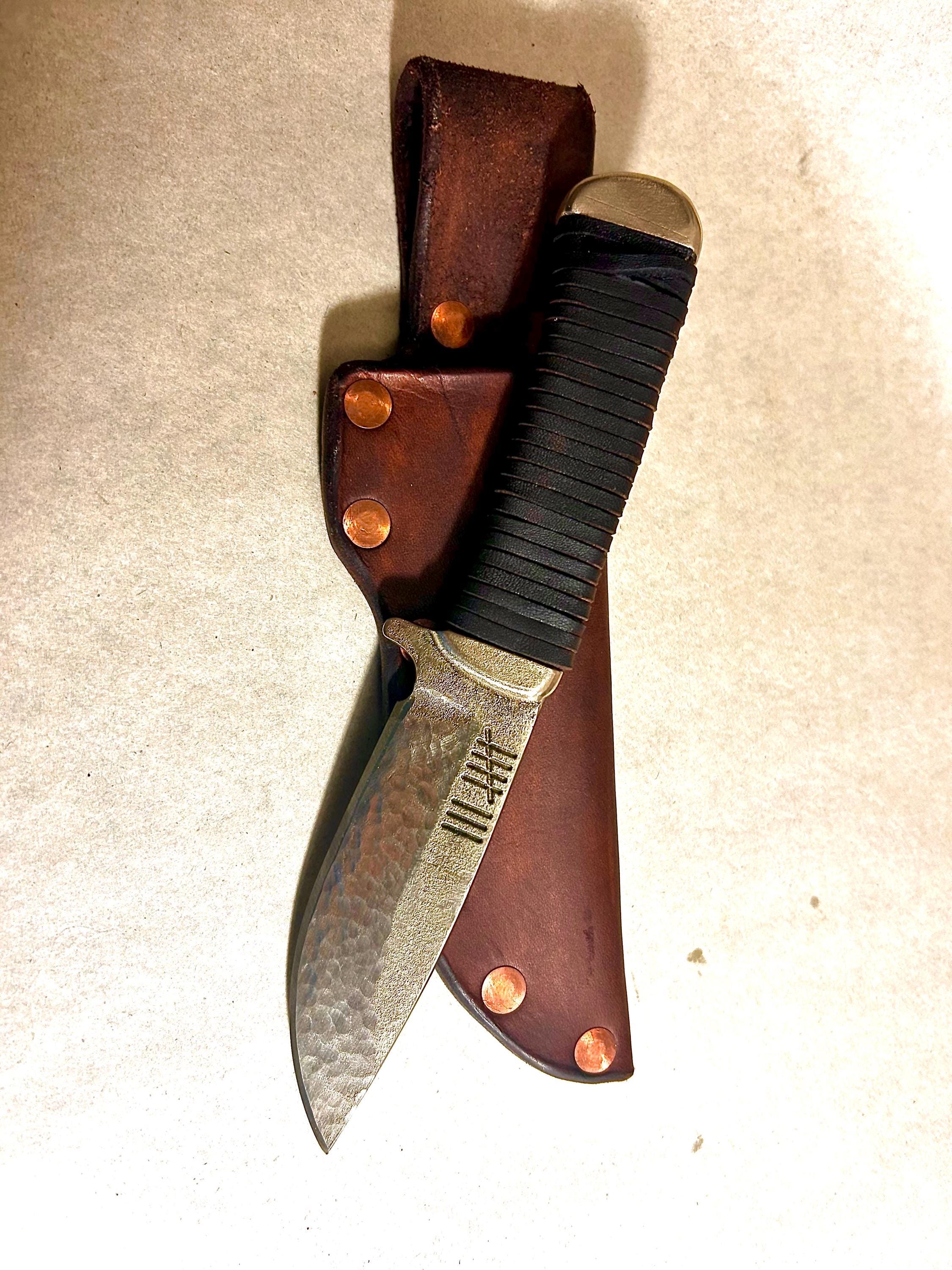 8th Anniversary Edition Bronze Bushcraft Knife - Handmade in USA