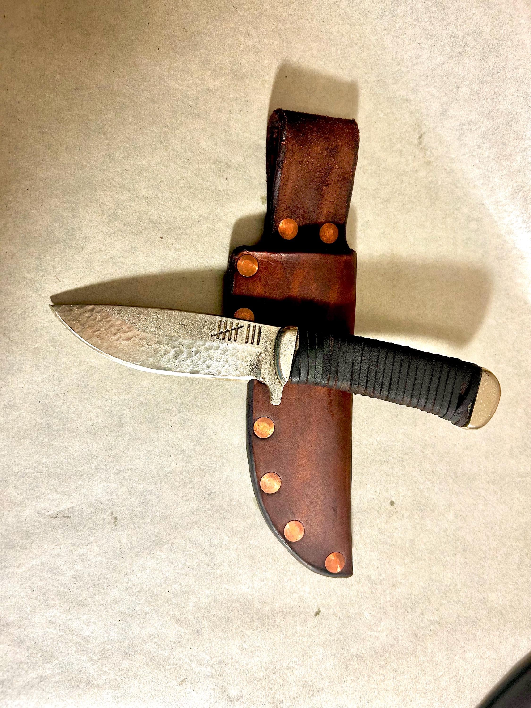 8th Anniversary Edition Bronze Bushcraft Knife - Handmade in USA
