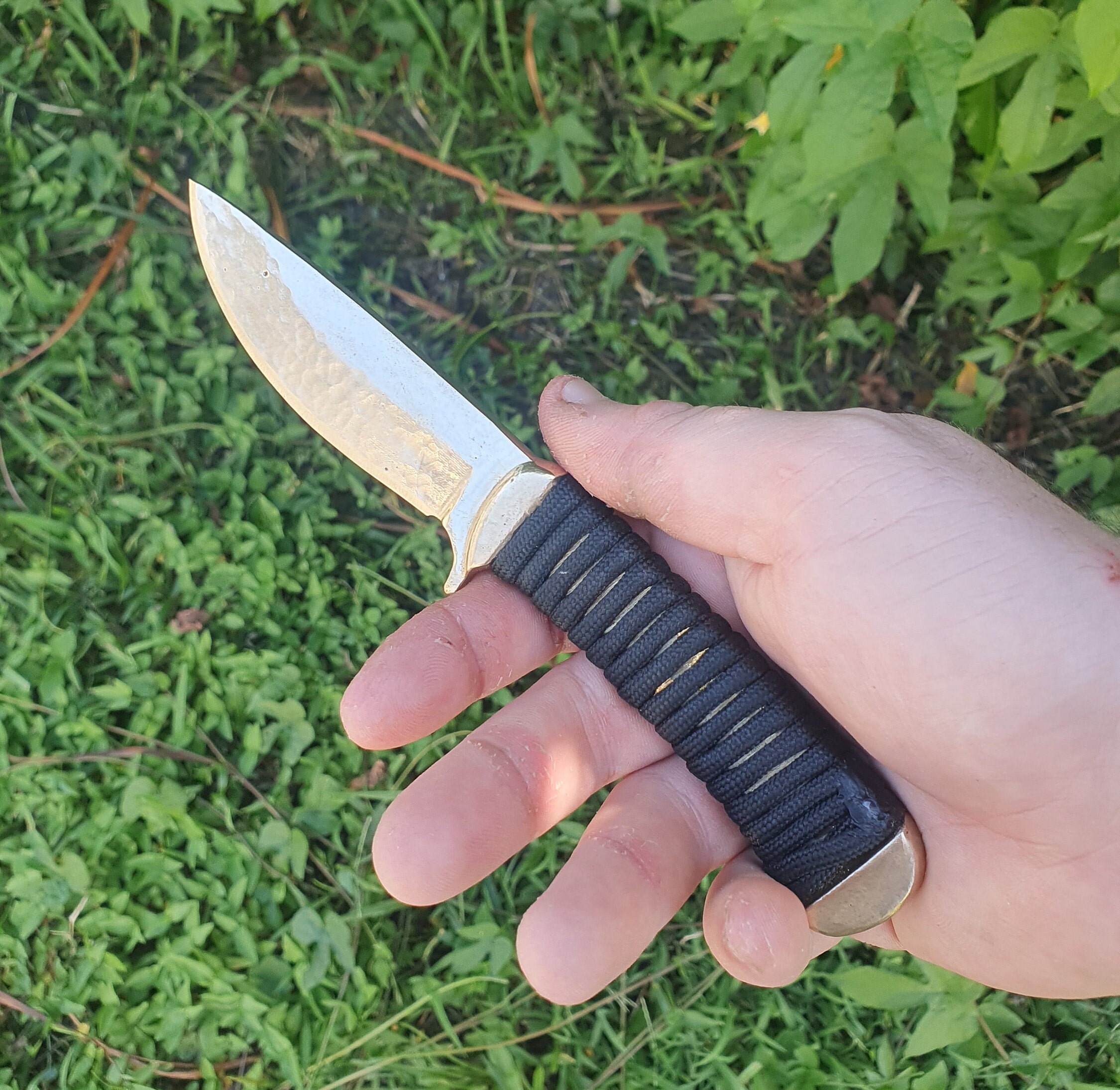 Solid Bronze Bushcraft Style Knife Handmade in USA Foundry Cast 100% ...