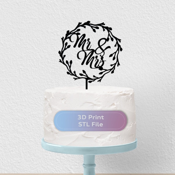 3D STL File - Cake Topper - Mr.-Mrs. Kranz