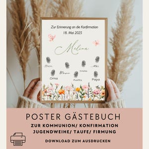 Personalisierbares Erinnerungs-Poster  Kommunion/Konfirmation/Firmung/ KP-003