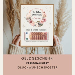 Geldgeschenk personalisiert mit Wunschtext/ Poster digitaler Ausdruck / GTP-001