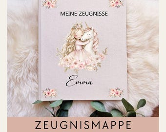 Gepersonaliseerde certificaatmap / Schoolmap / Linnen certificaatmap / ZM-058