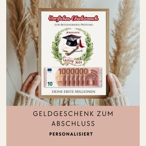Gepersonaliseerd geldcadeau voor afstuderen, bachelor, master of studie/poster digitale afdruk/EP-003