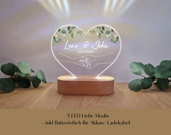 Produktbild von Herz & Heim® Personalisierte LED Acrylglas-Lampe Zu