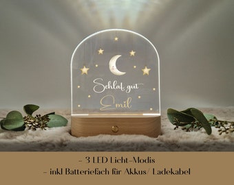 Luce notturna personalizzata con motivo dormi bene/lampada notturna/luce snooze/regalo per bebè/regalo per battesimo