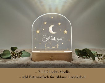 Veilleuse motif personnalisé dors bien/lampe de nuit/lumière snooze/cadeau bébé/cadeau baptême