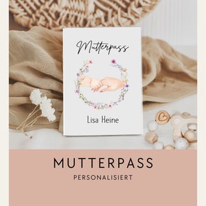 Couverture de passeport mère personnalisée modèle 6 / MP-004