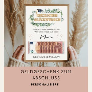 Gepersonaliseerd geldcadeau voor afstuderen, bachelor, master of studie/poster digitale afdruk/EP-002